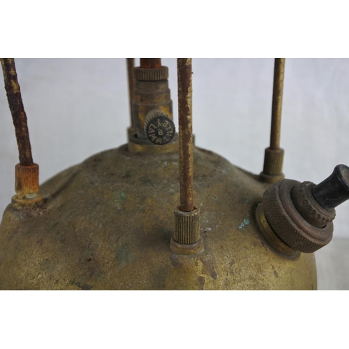 72 - A brass Tilley oil lamp.  Approx 42cm.