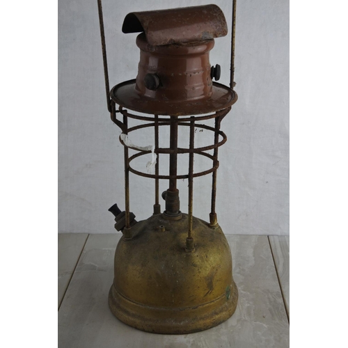 72 - A brass Tilley oil lamp.  Approx 42cm.