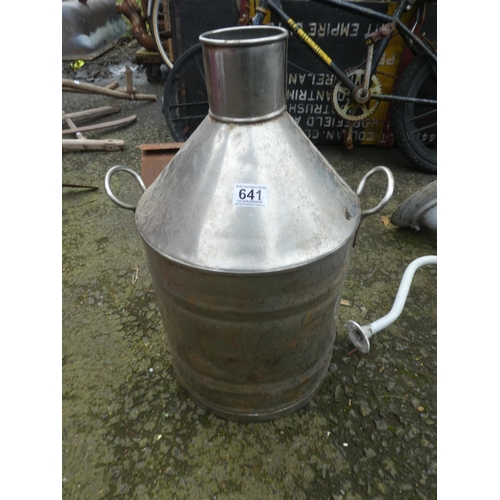 641 - An aluminium water container.  Approx 60cm.