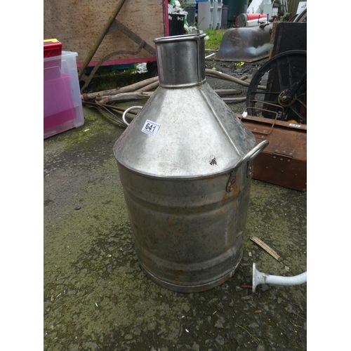 641 - An aluminium water container.  Approx 60cm.