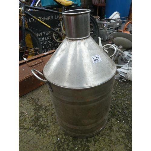 641 - An aluminium water container.  Approx 60cm.