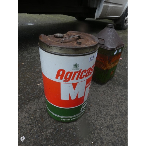 674 - An Agricastrol motor oil can.