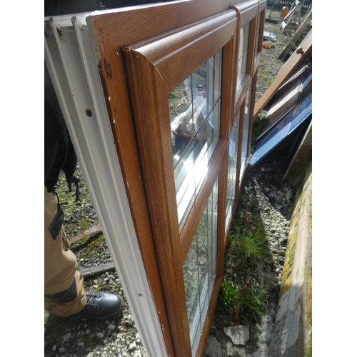 746 - A large three panelled PVC window, measuring 178cm x 6.5cm x 120cm.