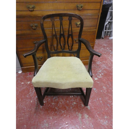 677 - A stunning antique mahogany framed armchair.