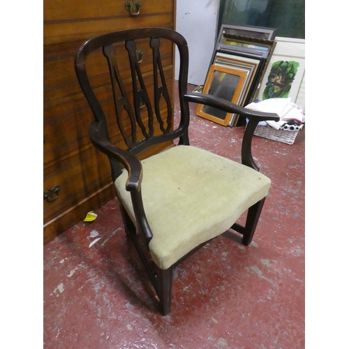 677 - A stunning antique mahogany framed armchair.