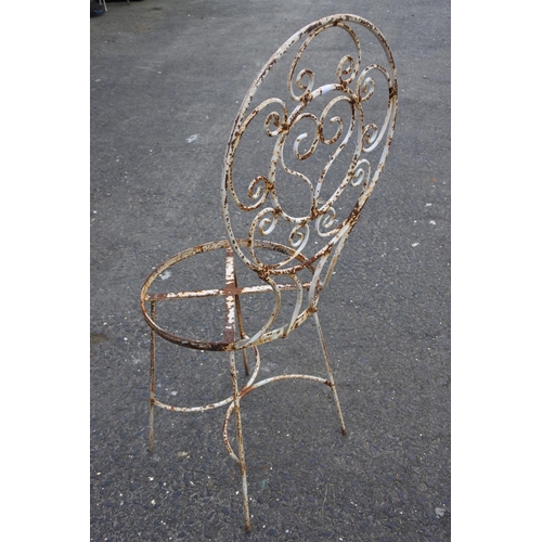 678 - A metal framed garden chair for restoration.