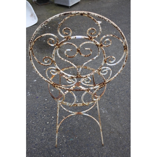 678 - A metal framed garden chair for restoration.