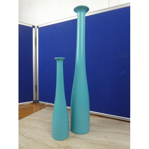 68 - Two tall slimline vases.  Tallest approx 50cm.