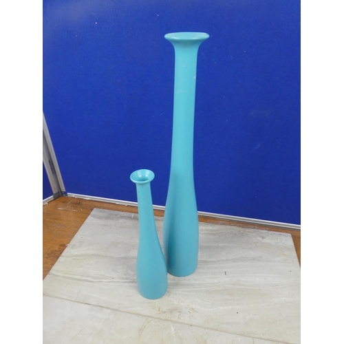 68 - Two tall slimline vases.  Tallest approx 50cm.