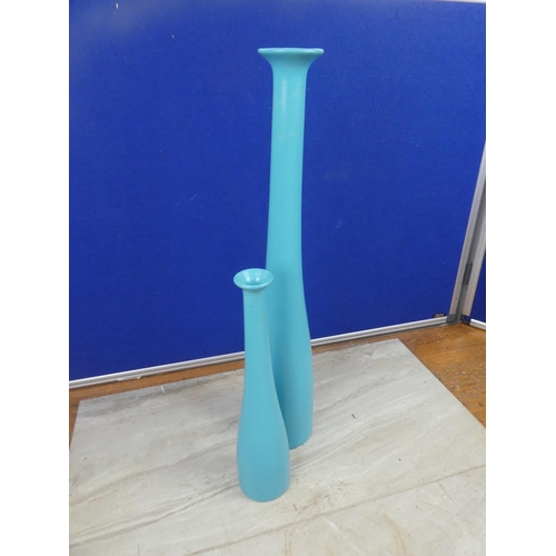 68 - Two tall slimline vases.  Tallest approx 50cm.