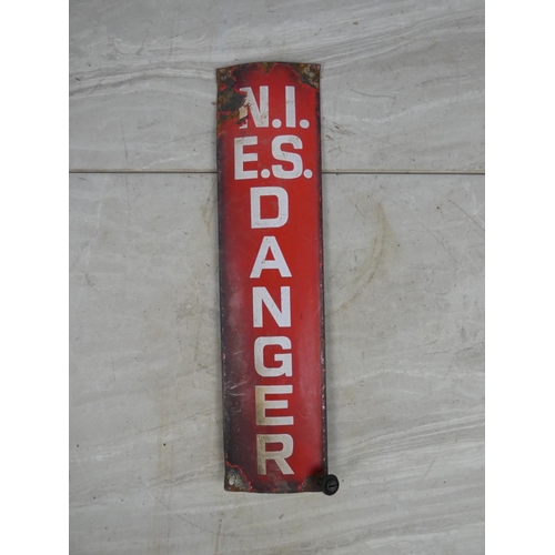 73 - An enamel 'Danger' sign for Northern Ireland Electricity.  Approx 8x31cm.