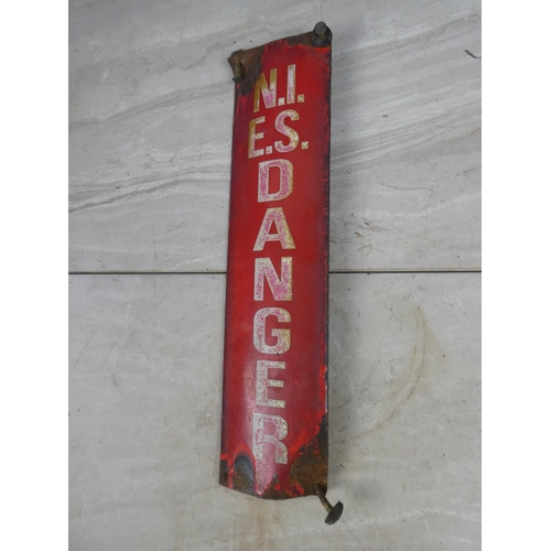 79 - An enamel 'Danger' sign for Northern Ireland Electricity.  Approx 8x31cm.