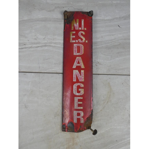 79 - An enamel 'Danger' sign for Northern Ireland Electricity.  Approx 8x31cm.