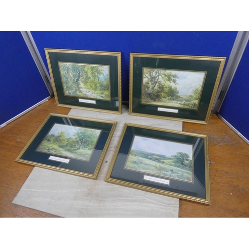 98 - Four framed George Turner prints.  Approx 38x30cm.