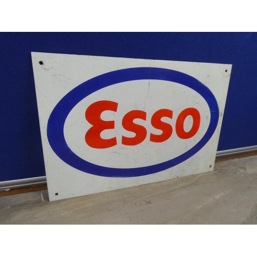 99 - An Esso metal plaque.  Approx 30x20cm.