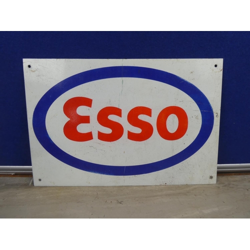 99 - An Esso metal plaque.  Approx 30x20cm.