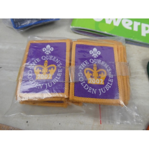 210 - A large collection of Scout's and Brownie's leaflets, badges, flags and more.