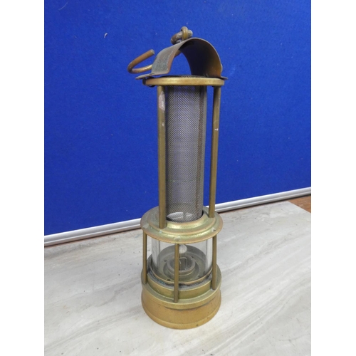 212 - A stunning antique Clanny Type miners lamp.  Approx 22cm.