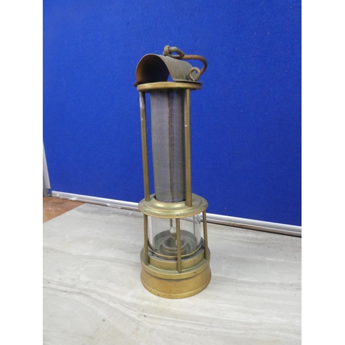 212 - A stunning antique Clanny Type miners lamp.  Approx 22cm.