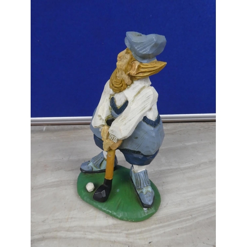 227 - A David Frykman figure of a golfer.