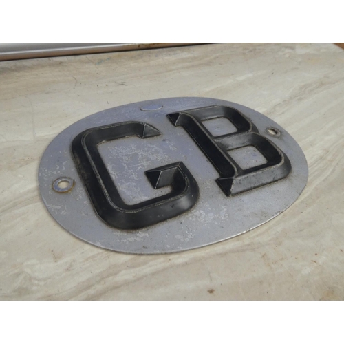 276 - A vintage Ace 'GB' vehicle sign.