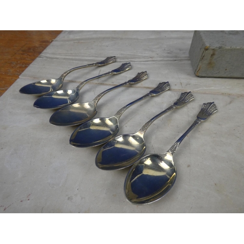 285 - A set of six vintage Bengal Silver teaspoons and more.