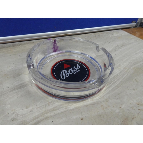 296 - A vintage Bass glass ashtray.