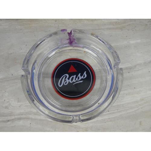 296 - A vintage Bass glass ashtray.