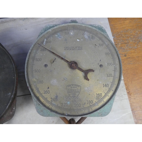 341 - A antique Salter scales for restoration.