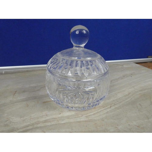 362 - A stunning Waterford crystal lidded bonbon dish.