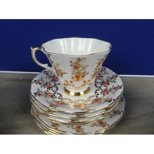 384 - A stunning Queen Anne bone china tea set.