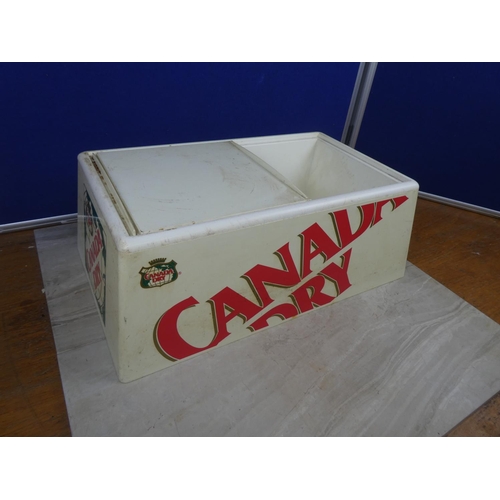 303 - A large vintage counter top Canada Dry ice box.