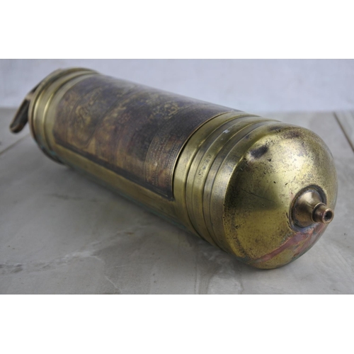 113 - A stunning vintage brass cased Pyrene fire extingusher.