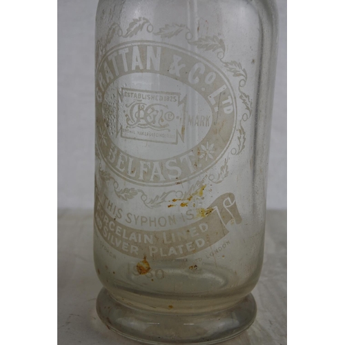 116 - An antique Grattan & Co soda syphon.