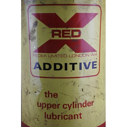 160 - A vintage 'Red' additive storage container.