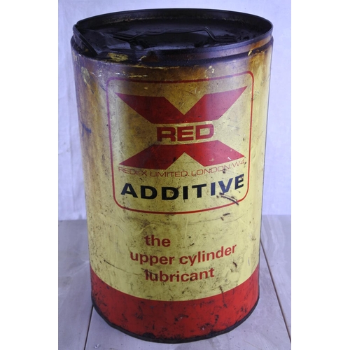 160 - A vintage 'Red' additive storage container.