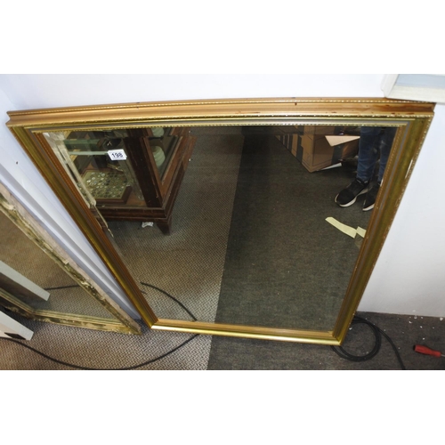 198 - A large gilt framed wall mirror.  Approx 85x112cm.