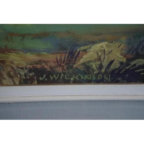 199 - A small early framed oil painting by Irish artist Jack Wilkinson.  Approx 50x28cm.