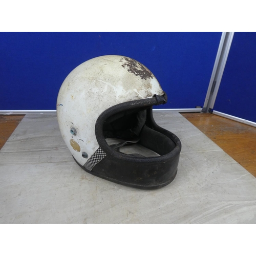 405 - A vintage motorbike helmet.