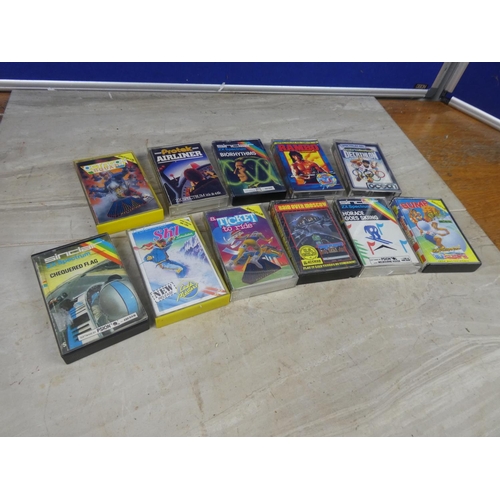 421 - A collection of vintage Spectrum game cassette tapes.