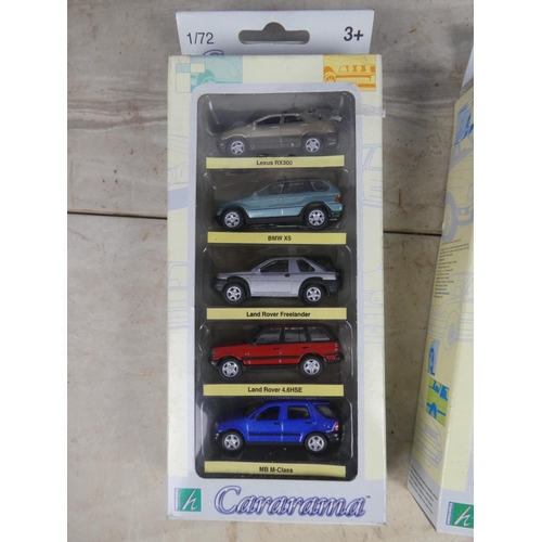 457 - Two boxed sets of five collectors cars.