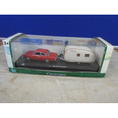 463 - A boxed Cararama 'Ford Corsair and caravan' and another.