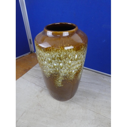 487 - A large vintage West German pottery vase, number 517-38.  Approx 38cm.