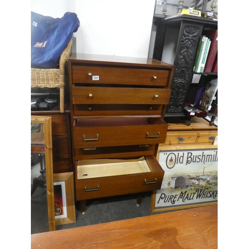 500 - A stunning vintage G Plan tallboy/ chest of seven drawers.  Approx 66x133x41cm.