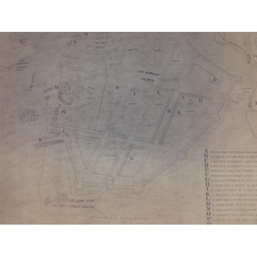 550 - A print of a map 'The Plat of Coleraine Year 1611'.