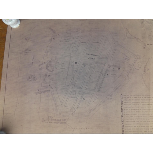 550 - A print of a map 'The Plat of Coleraine Year 1611'.