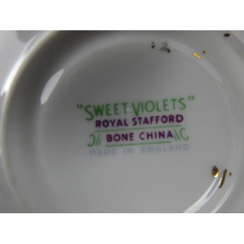 553 - A stunning Royal Standard 'Sweet Violets' bone china coffee set.