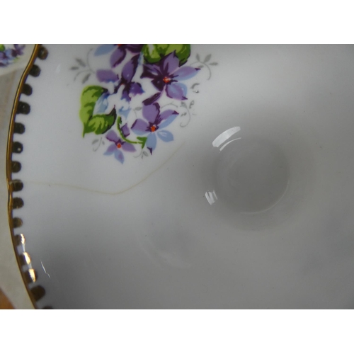 553 - A stunning Royal Standard 'Sweet Violets' bone china coffee set.