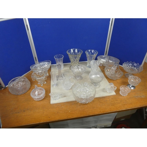 577 - A large lot of vintage pressed glassware.