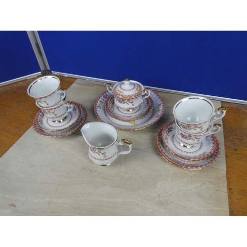 597 - A Chodzier pottery tea set.